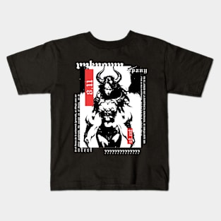 demon woman with horns in black and white | alternative gothic clothing | grunge | dark Kids T-Shirt